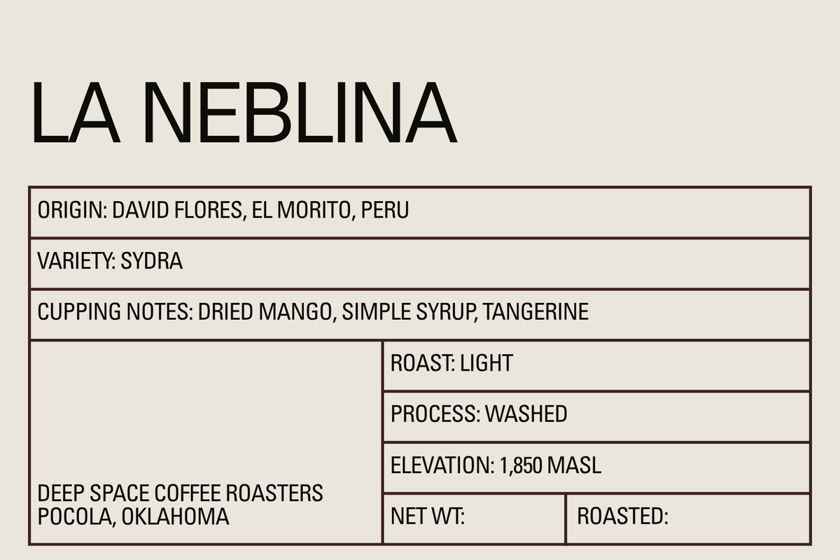 La Neblina – Peru Light Roast (Whole Bean) Specialty Coffee